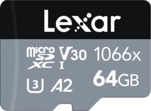 LEXAR microSDHC SILVER 1066x UHS-I/U1/A2 R160/W70 (V30) 64GB