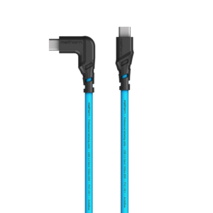 Mathorn MTC-511 kabel do tetheringu 5m USB-C – USB-C 90° ArcticBlue