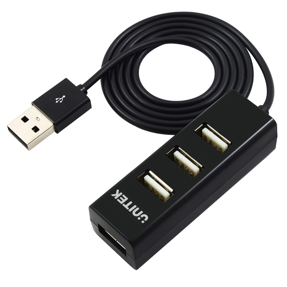 UNITEK Y-2140 hub 4x USB 2.0 mini - czarny