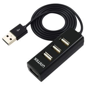 UNITEK Y-2140 hub 4x USB 2.0 mini - czarny