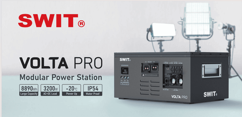 Swit VOLTA PRO | 9000Wh IP54 max2400W@AC+800W@DC Profesjonalna wytrzymała bateria modułowa z możliwością kaskadowej wymiany podczas pracy