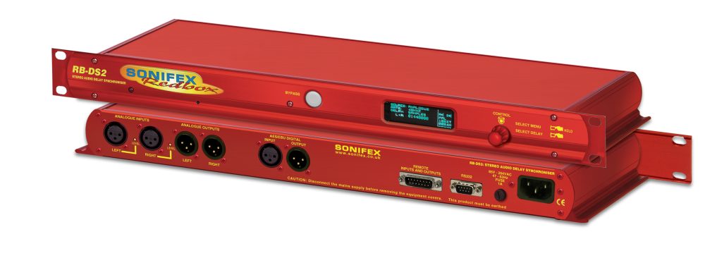 SONIFEX Dante RB-DS2 – Synchronizator opóźnienia stereo i opóźnienie stref czasowych